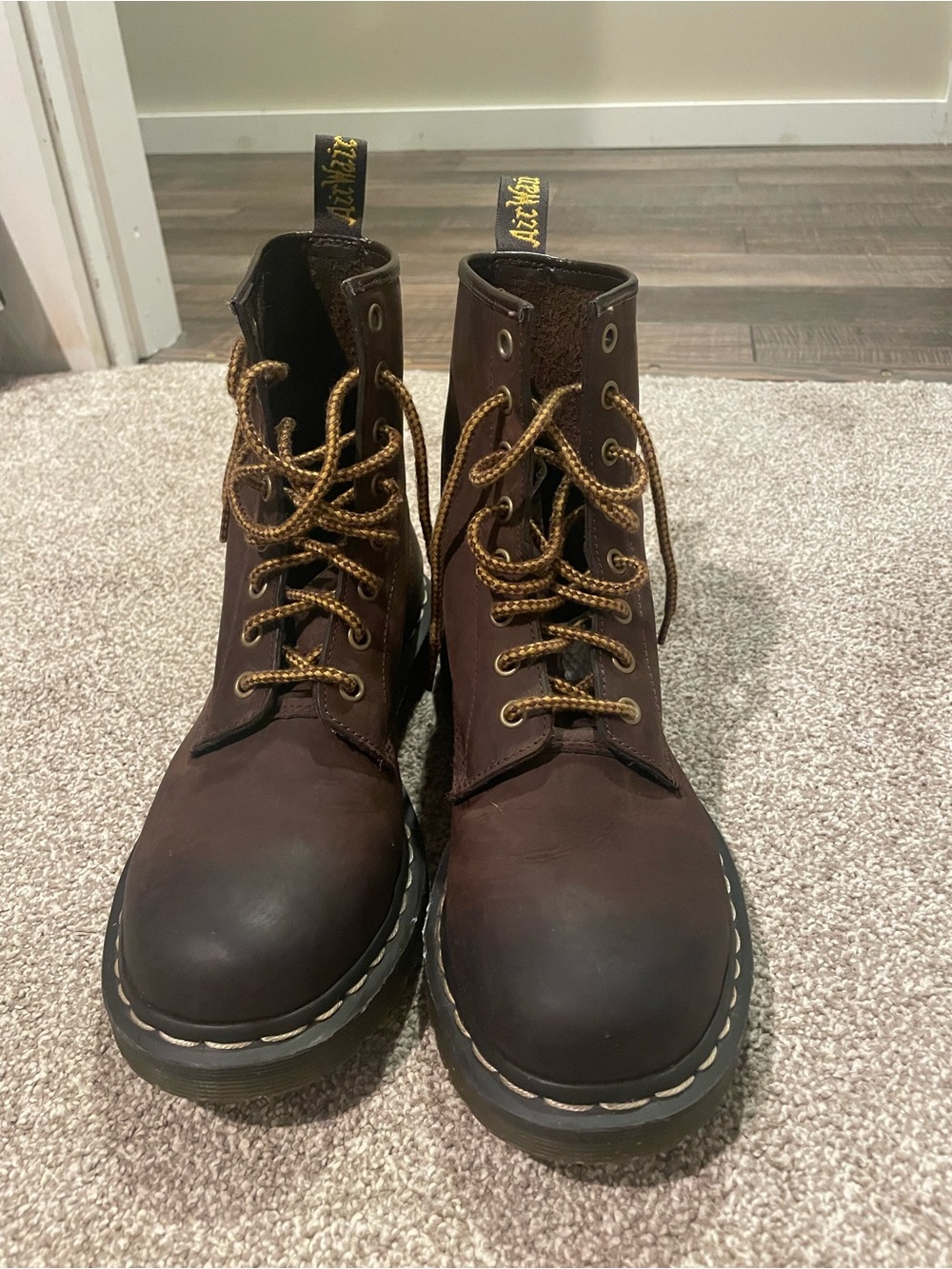 Dr. Martens Dark Brown 8-Eye Lace-Up Boots